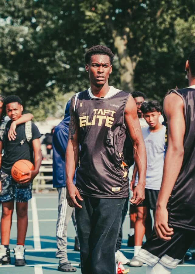 Jordan Lewis with young players
